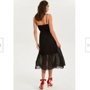 cooper st papaya pleated midi dress